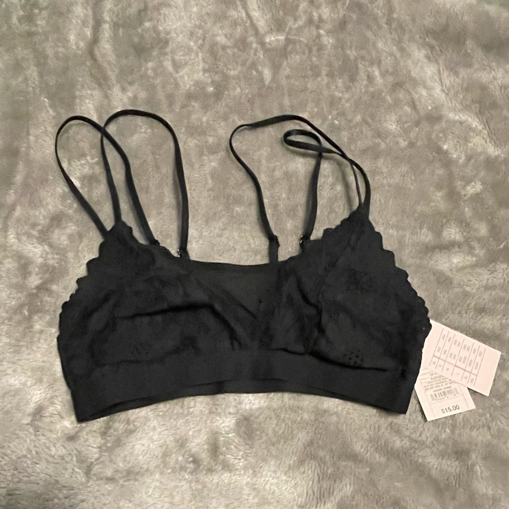 Unlined Lace Bralette-Auden-Black-XS *free with any purchase*